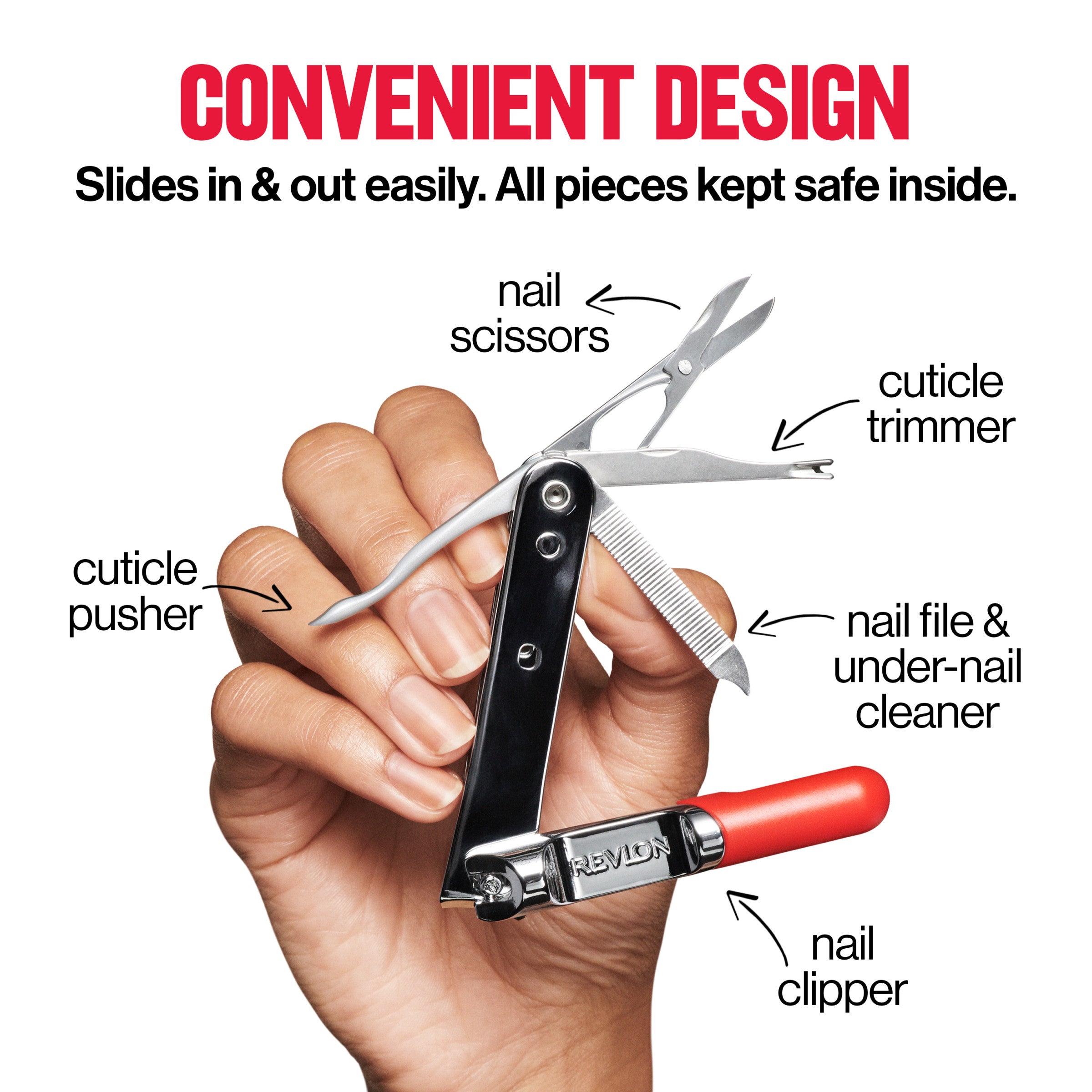 6-In-1 Nail Tool: Heavy Duty Nail Clipper