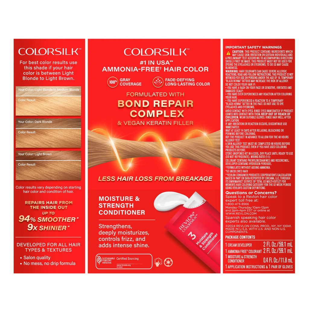 ColorSilk™ with Bond Repair Complex Permanent Hair Dye